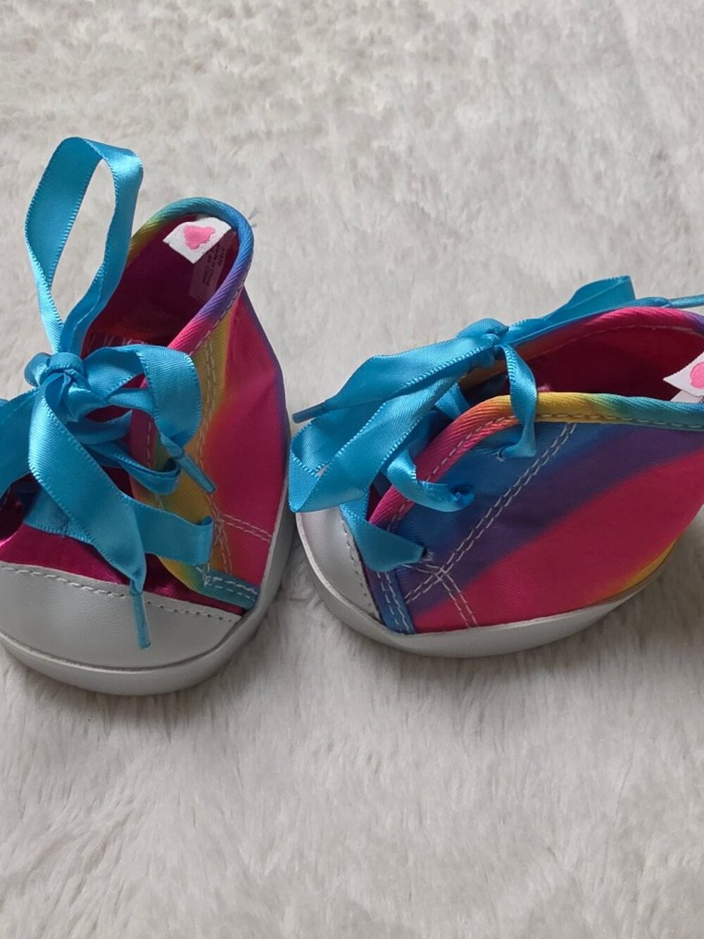Build-A-Bear Workshop Rainbow Tie-Dye High-Top Plushie Sneakers